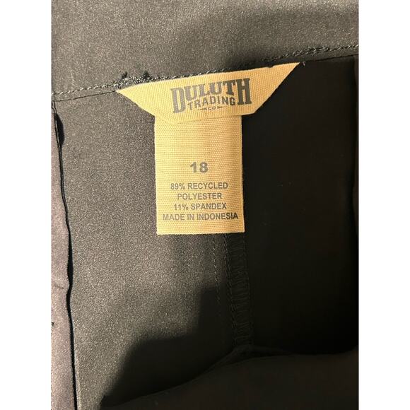 Duluth Trading Co. Flexcellence Wide Leg Trouser Pants Black Womens Size 18 NEW - Picture 3 of 10